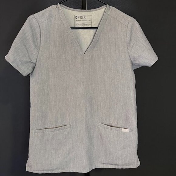 Figs Tops - Figs Technical Collection Grey Scrub Top